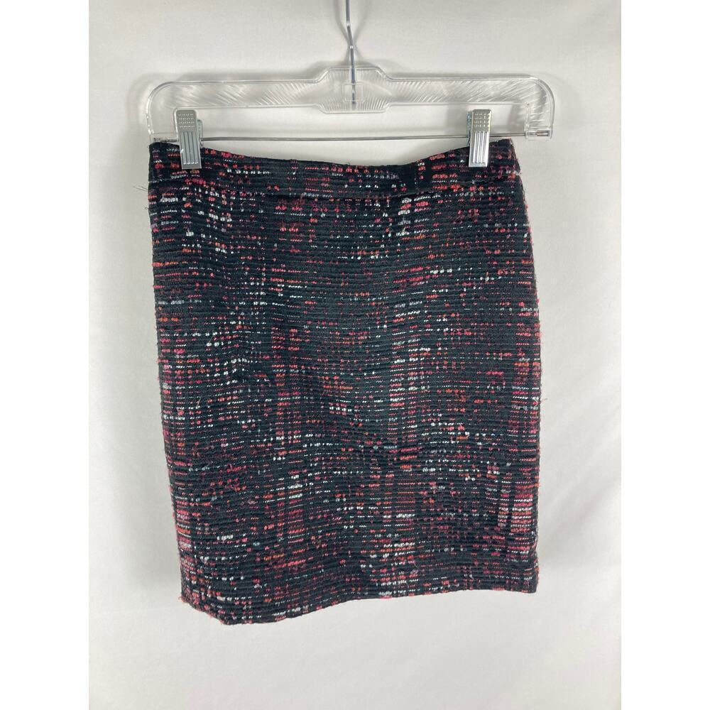 Ann Taylor LOFT Tweed Skirt Black Pink Size 00P